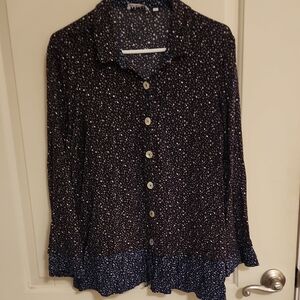 Habitat Brown, Black, Blue Button-Down Shirt